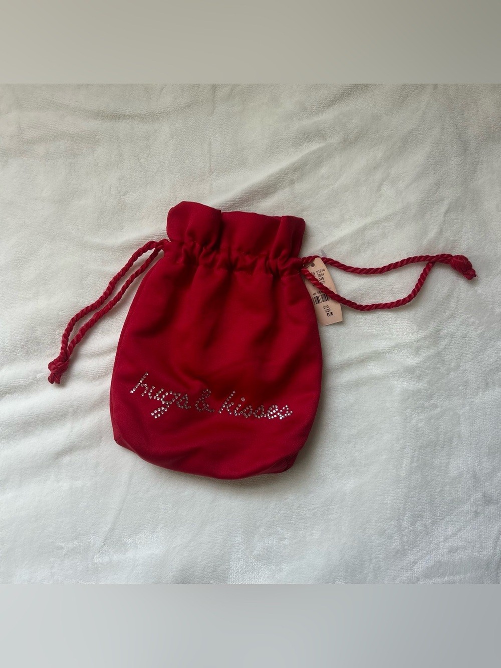Victoria’s Secret “Hugs & Kisses” Rhinestone Drawstring Bag – NWT